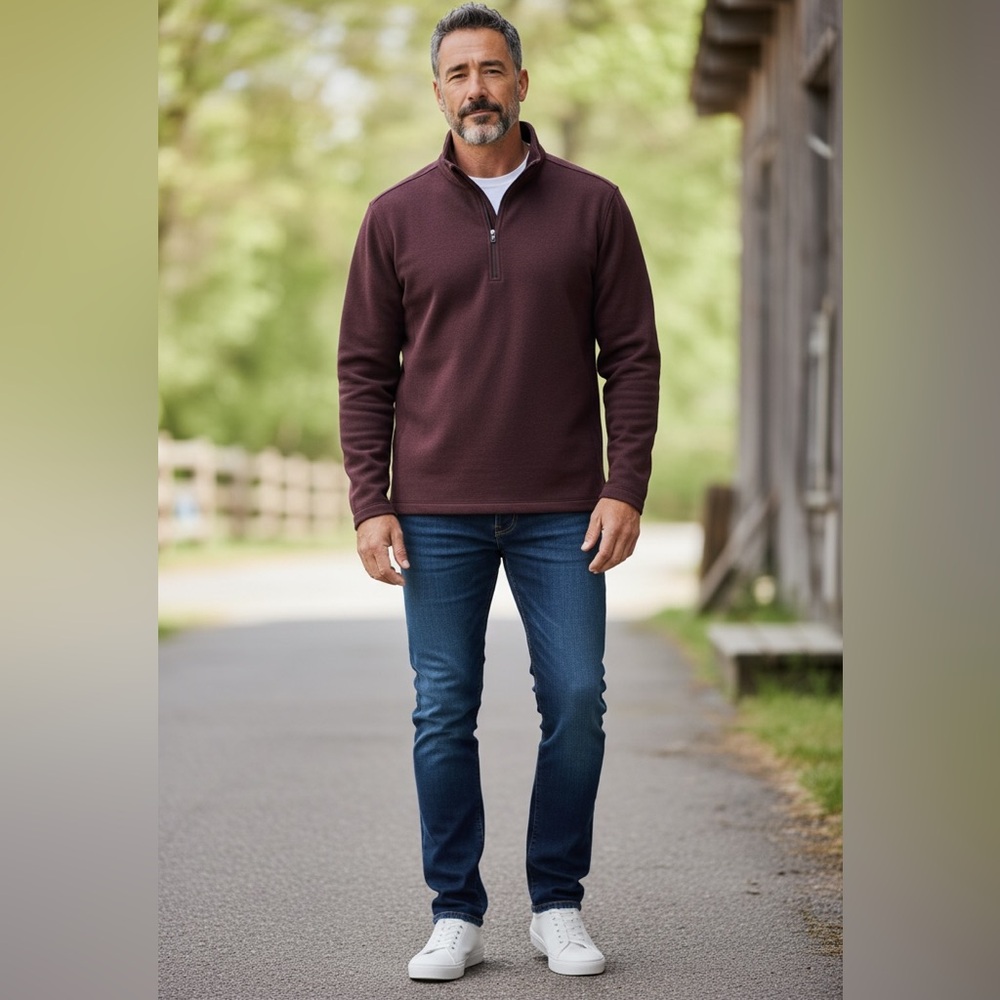 Orvis Men's Burgundy Sweater